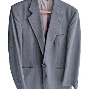 Cricketeer Men's 46L Gray Wool Suit Jacket 2 Button Sport Coat